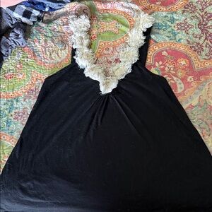 Forever 21 Black Dress with Multicolor Pattern